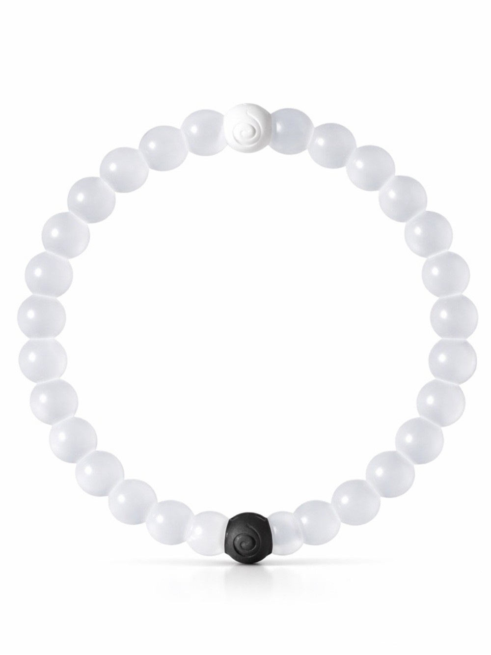 Lokai Classic Bracelet Small Clear Black White Balance Beaded NWT